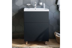 Тумба для комплекта AM.PM Gem 60 графит матовый, напольная, с 2 ящиками