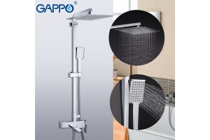 Душевая система Gappo, излив является переключателем на лейку хром G2418