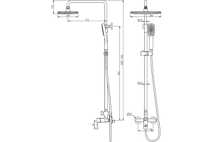 Душевая стойка Lemark Ursus LM7260BL - 2