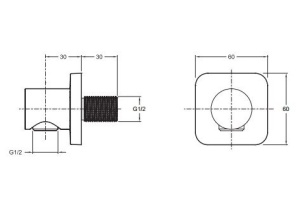 Шланговое подключение Jacob Delafon Modulo E8463-CP