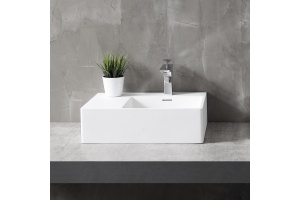 Раковина подвесная Abber Stein 56х38.5 R белый матовый - 2