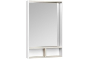 Зеркало Aquaton Йорк 55 белый-светлое дерево