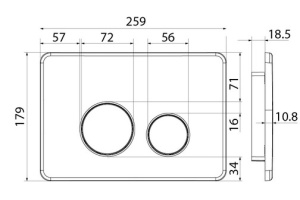 Кнопка смыва Iddis Unisteel нержавеющая сталь UNS10S0i77 - 3