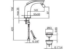 Смеситель Webert Aria AI840102844 белый для биде - 2