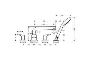 Смеситель для ванны Hansgrohe Тalis S (72419000) - 2