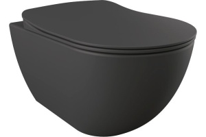 Унитаз подвесной Creavit Free FE322.60100 антрацит, сиденье микролифт