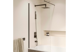 Шторка на ванну RGW Screens SC-051B 70х150 профиль черный стекло прозрачное