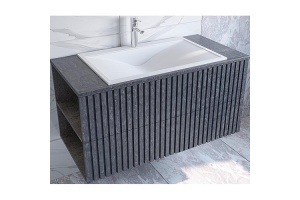 Тумба под раковину подвесная Stella Polar Дэрри 100 серый - 2