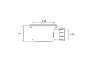 Сифон для поддона Excellent Zero без крышки хром - 2