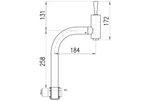 SE716.5CMATC SEINA JOYSTIC - смеситель для умывальника и раковины, ЧЕРНЫЙ МАТОВЫЙ/ХРОМ - 2