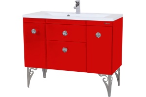 Тумба с раковиной Bellezza Луссо 100 красная