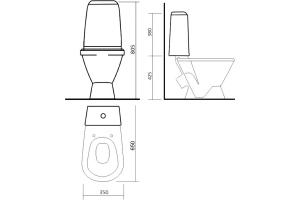 Унитаз-компакт Sanita Эталон эконом - 2