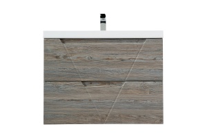 Тумба с раковиной BelBagno Vittoria 80 серый - коричневый