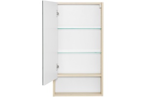 Зеркало-шкаф Aquaton Сканди 45 белый - светлое дерево - 2