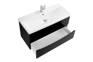 Тумба под раковину Belbagno Marino-Cer 90 черный  - 3