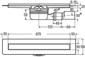 Душевой лоток Viega  (753207) - 2