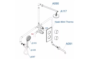 Душевой комплект WasserKraft Naab хром - 3