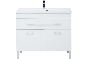 Тумба с раковиной Aquanet Верона 100 белая, 1 ящик, 2 двери - 3