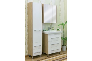 Шкаф-пенал Sanflor Ларго вяз швейцарский, белый L - 3