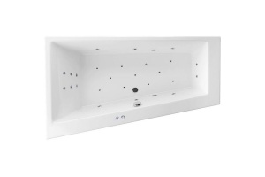 Акриловая ванна Excellent Sfera 170х100 левая белая с гидромассажем