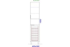 Шкаф-пенал Aqwella Brig 40 с бельевой корзиной, белый - 2