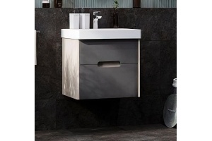 Комплект мебели Aquaton Оливия 55 светлое дерево-серый - 2