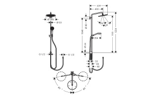 Душевая стойка Hansgrohe  (26793000) - 3