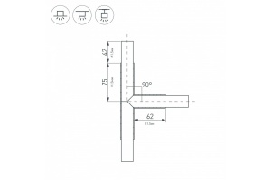 Коннектор T-образный Arlight PLS-Lock-H25-T90 026243 - 2