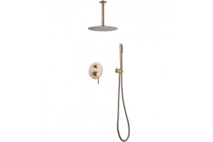 Душевая система Abber Emotion золото матовое