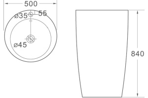 Раковина SantiLine SL-4004MB - 2