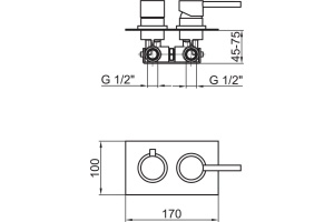 Смеситель Webert Elio EL860101015 С ВНУТРЕННЕЙ ЧАСТЬЮ, хром - 2