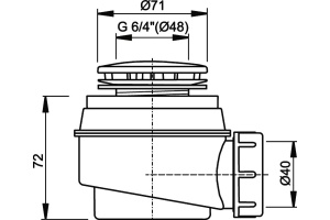 Сифон для поддона AlcaPlast A47CR-50 - 2