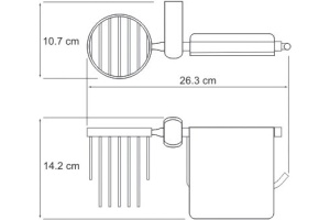 Держатель туалетной бумаги Wasserkraft Berkel с держателем освежителя воздуха хром - 3