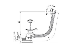 Слив-перелив AlcaPlast  (A51BM) - 2