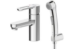 Смеситель Bravat Stream-D F137163C-1 для раковины с гигиеническим душем