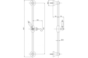 Душевой комплект Cezares Lord золото (LORD-SD-03/24-M) - 2
