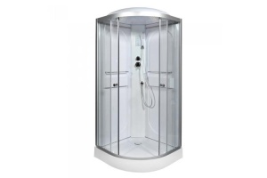 Душевая кабина Deto L 80х80 хром (L608LED)