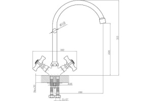 Смеситель Agger Retro-X A1700000 для кухонной мойки - 3