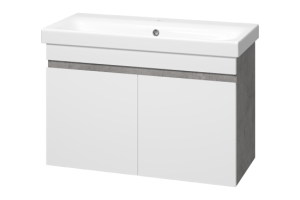 Тумба под раковину Misty Ронда 80 белая глянцевая