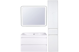 Тумба с раковиной Style Line Атлантика 90 Люкс Plus, подвесная, антискрейч