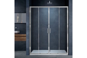 Душевая дверь в нишу Vincea Alpha VDS-3AL2160CL 160 см, стекло прозрачное, хром