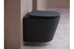 Унитаз подвесной Ceramica Nova Balearica Rimless CN6000MB черный матовый - 3
