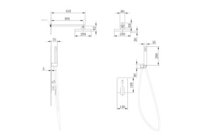 Душевой комплект Abber Weiss Insel хром (AF8018) - 3