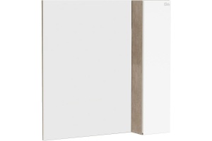 Зеркало-шкаф Onika Алеста 80 R камень светлый/белый (208095)