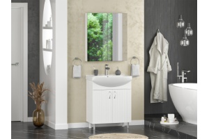 Тумба с раковиной Misty Изео 70 белая глянцевая - 3