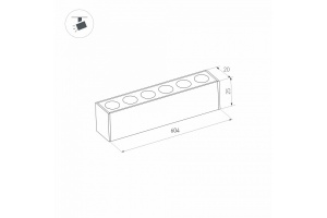 Трековый светодиодный светильник для магнитного шинопровода Arlight Mag-Dots-25-L600-18W Day4000 033236 - 3