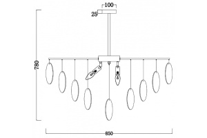 Подвесная люстра Freya Porto FR5104PL-08BS3 - 3