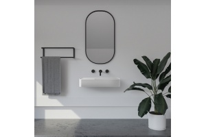 Раковина подвесная Abber Stein 80х40 белый матовый - 3