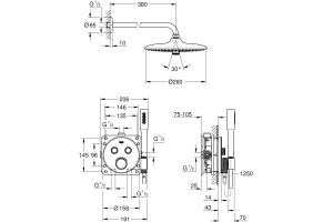 Душевой комплект Grohe Grohtherm SmartControl 34744000 - 2