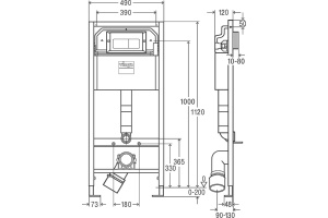 Система инсталляции для унитазов Viega Prevista 8524.12 с кнопкой смыва - 2